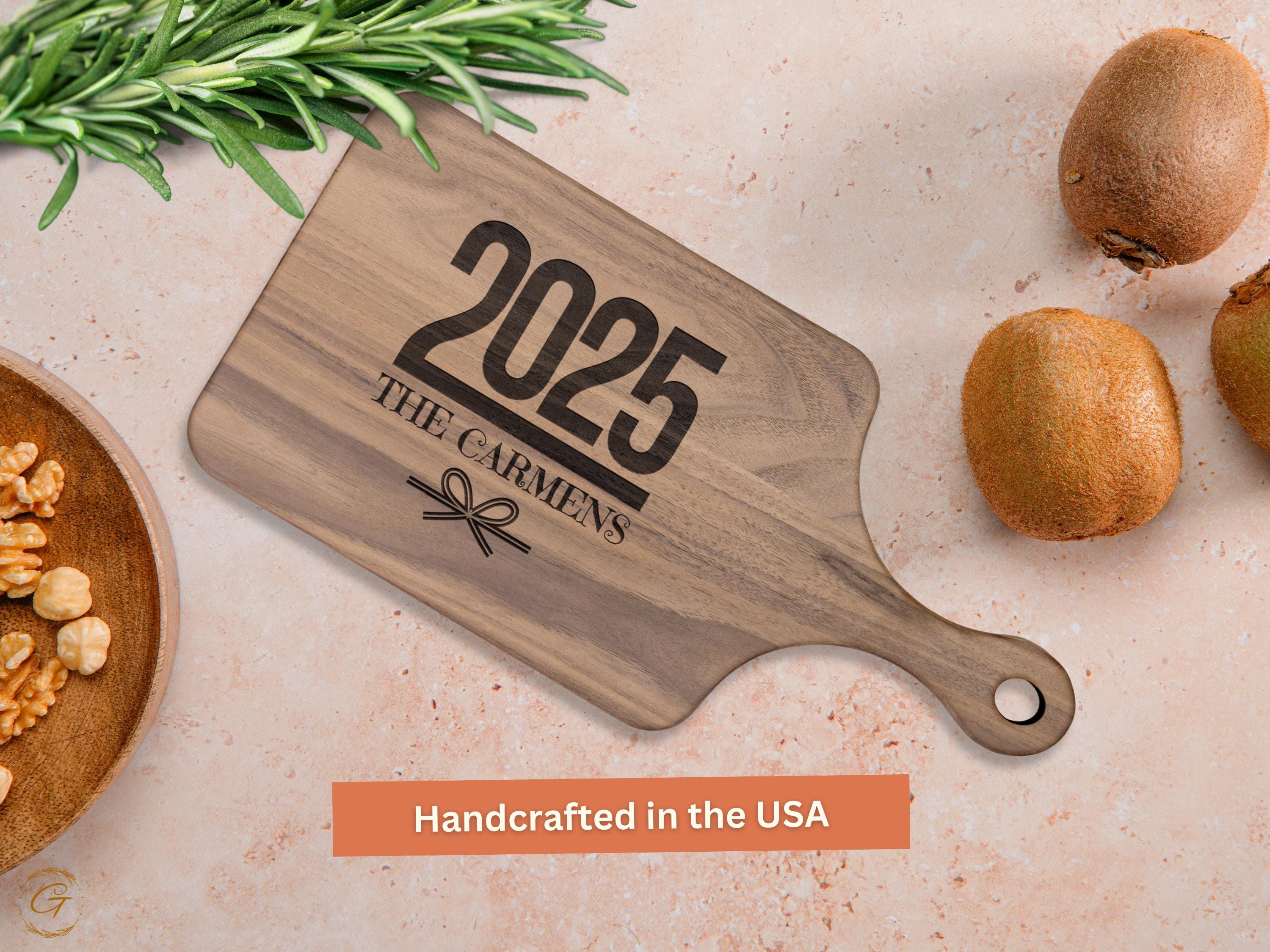 2025 Personalized Cutting Board, Custom Engraved Gift