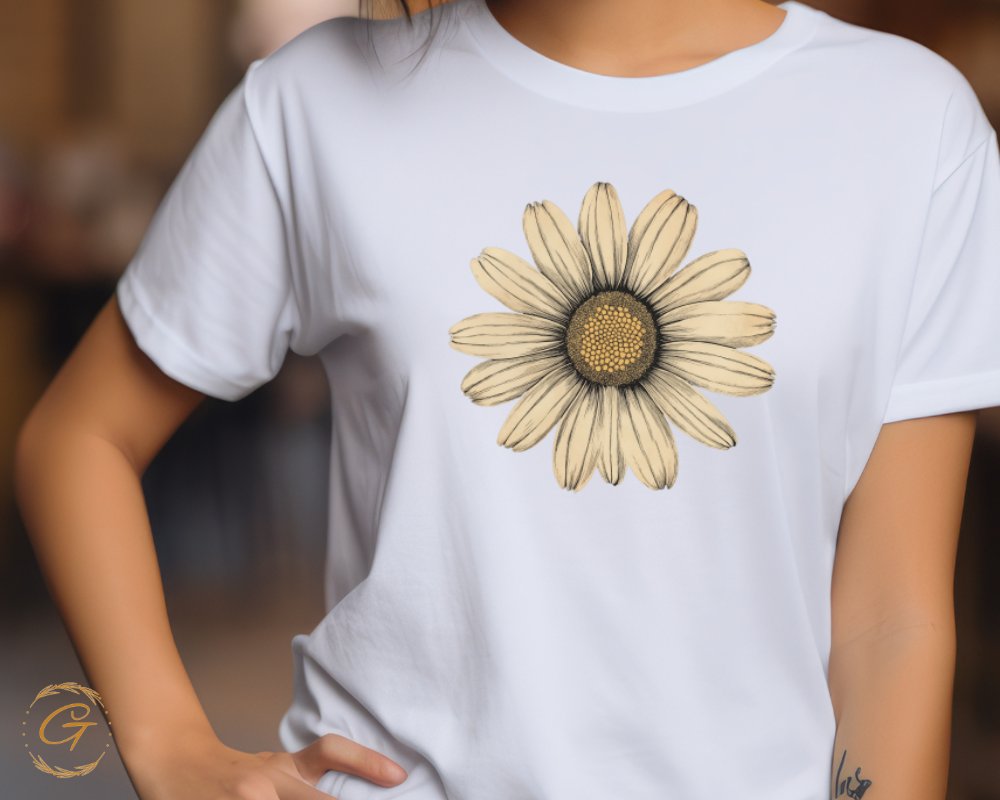 Stand Out with Unique Daisy Design T Shirt Product
