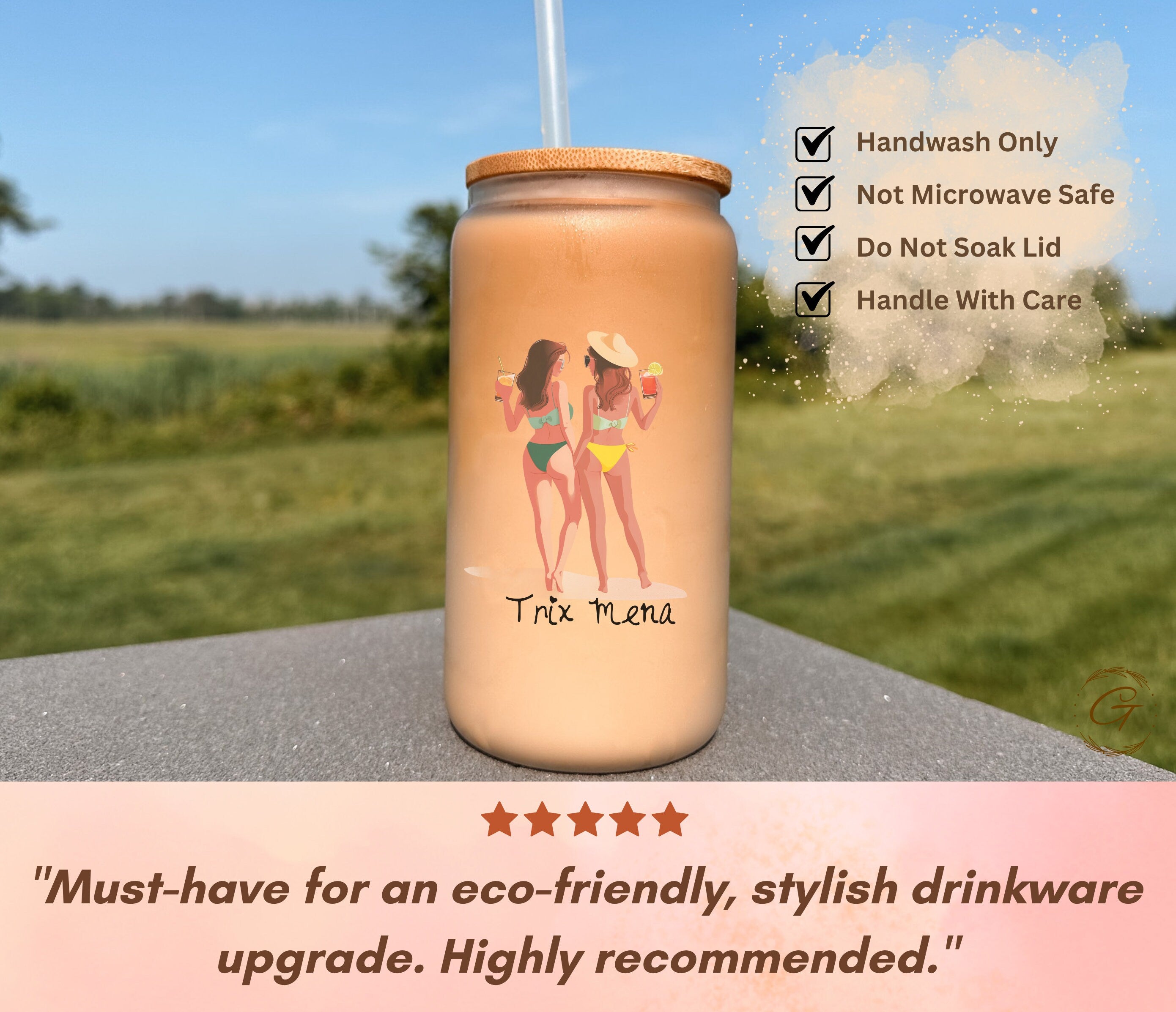 Are We Drunk Summer Design Frosted Glass Cup Tumbler