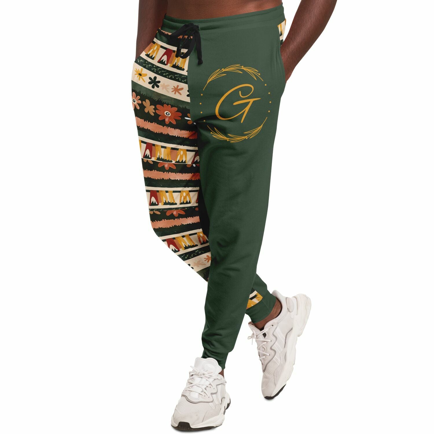 Retro Floral Boho Joggers | Vintage Aesthetic Sweatpants