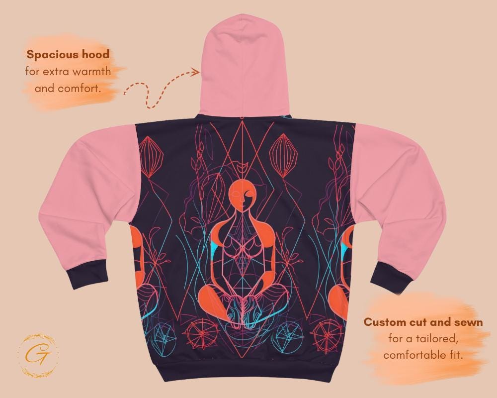 Neon Dryad Unisex Zip Hoodie All-Over Print