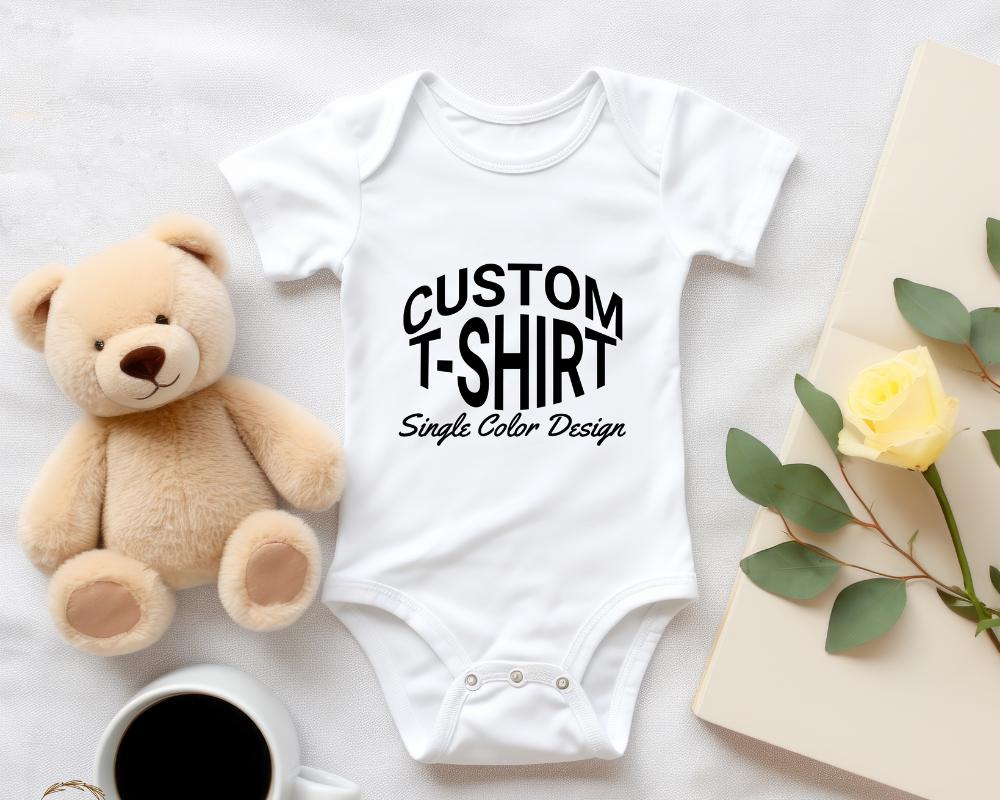 Personalized Text Design T-Shirt Single Color Design Tee