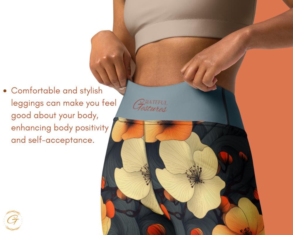 AOP Floral Yoga Leggings and Shorts - All-Over Print