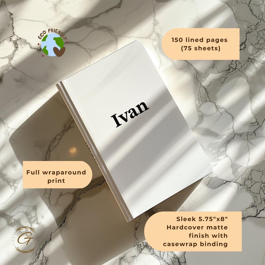 Minimalist Personalized Journal with Custom Name