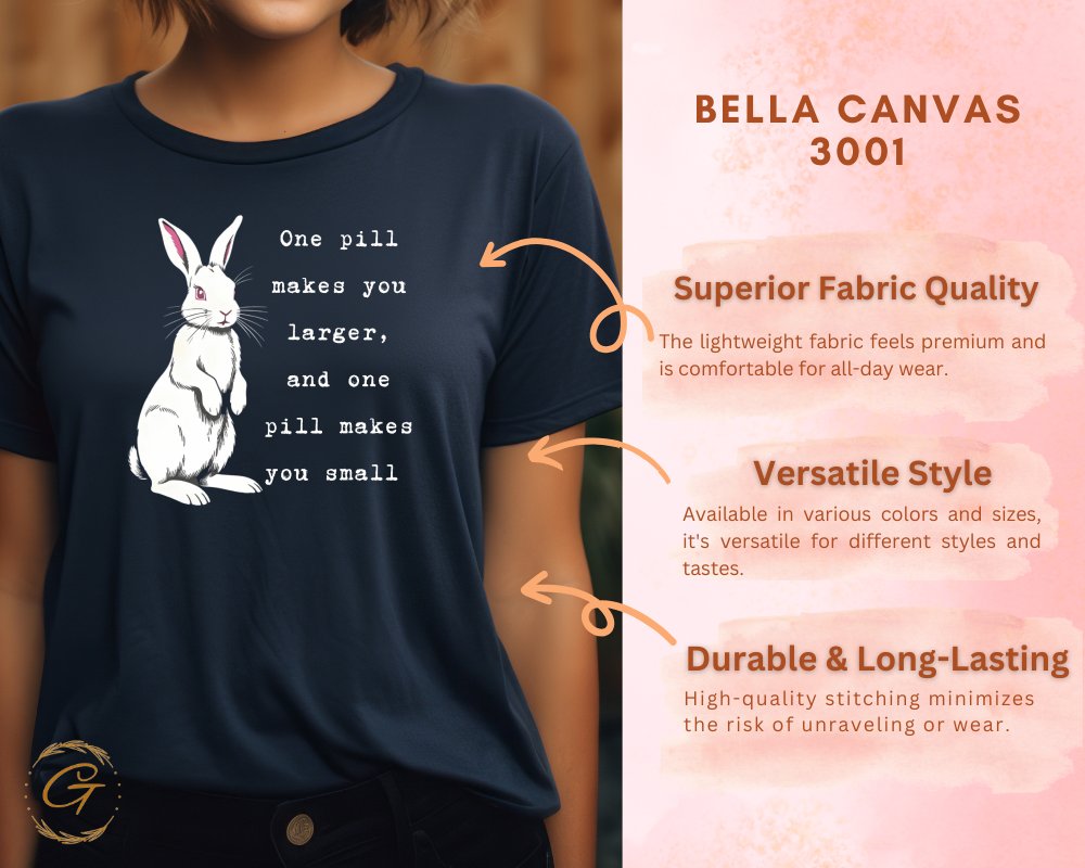 One Pill Makes You Larger rabbit shirt product