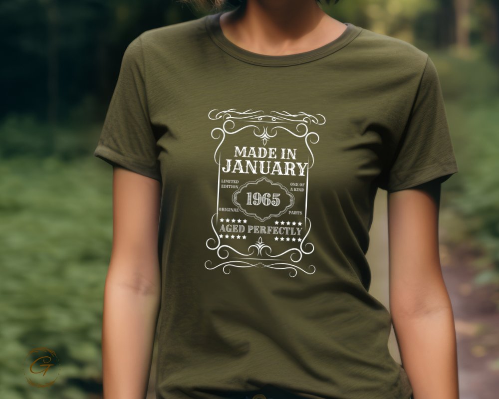 Unique Graphic Tee Celebrating January 1965 product