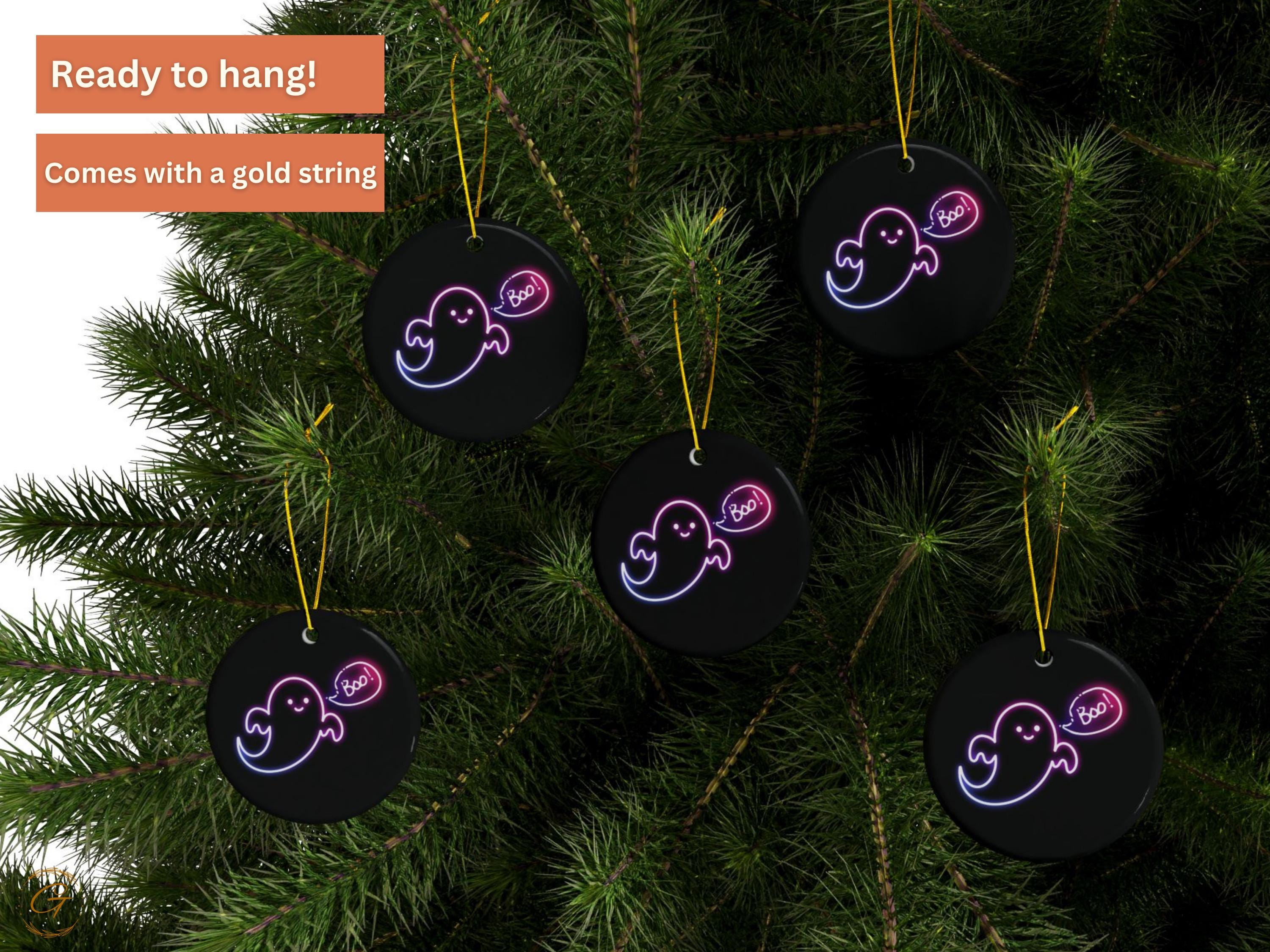 Halloween Neon Ghost Ornament, Halloween Decors