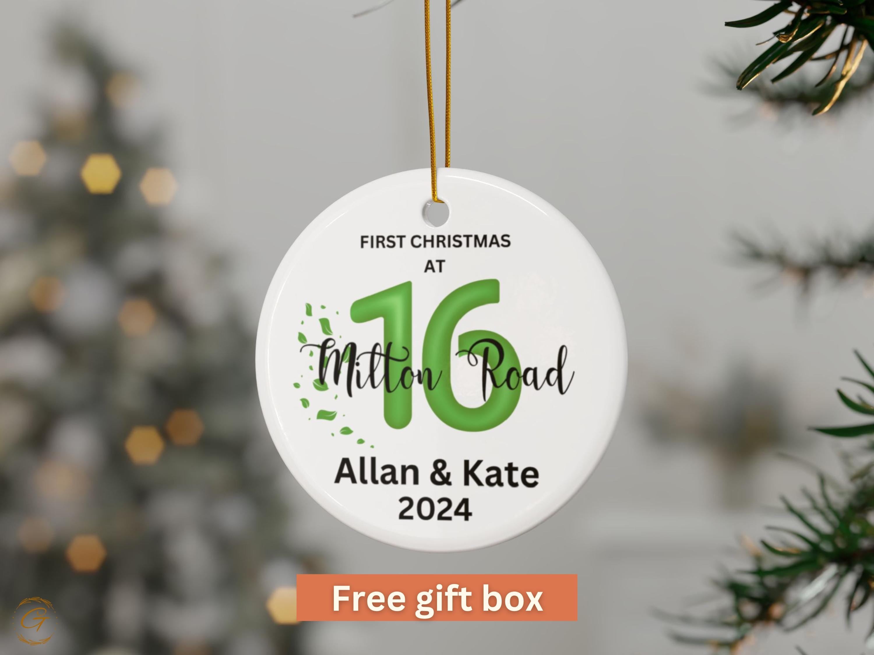 Personalized First Christmas New House Ornament, Holiday Keepsake, Personalized Christmas Decorations, Family Gift, Housewarming Ideal Gifts