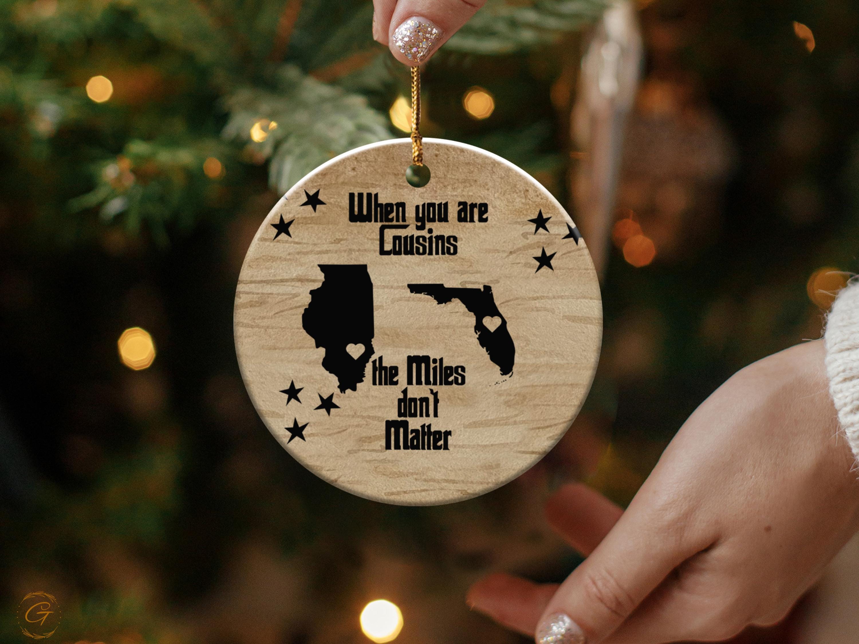 Personalized Distant Cousin Gift Ornament