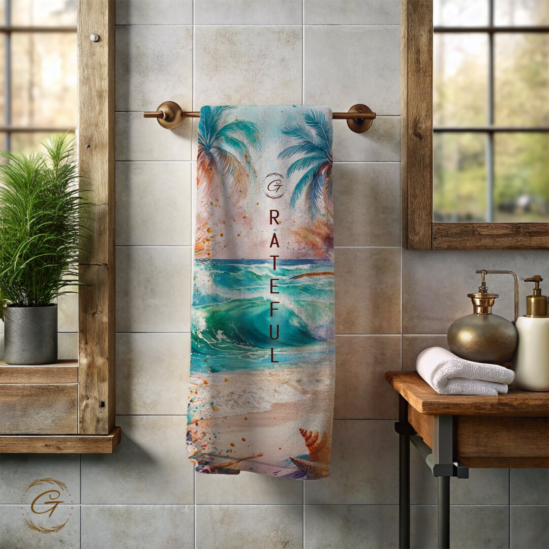 Vivid Tropical Beach Towel