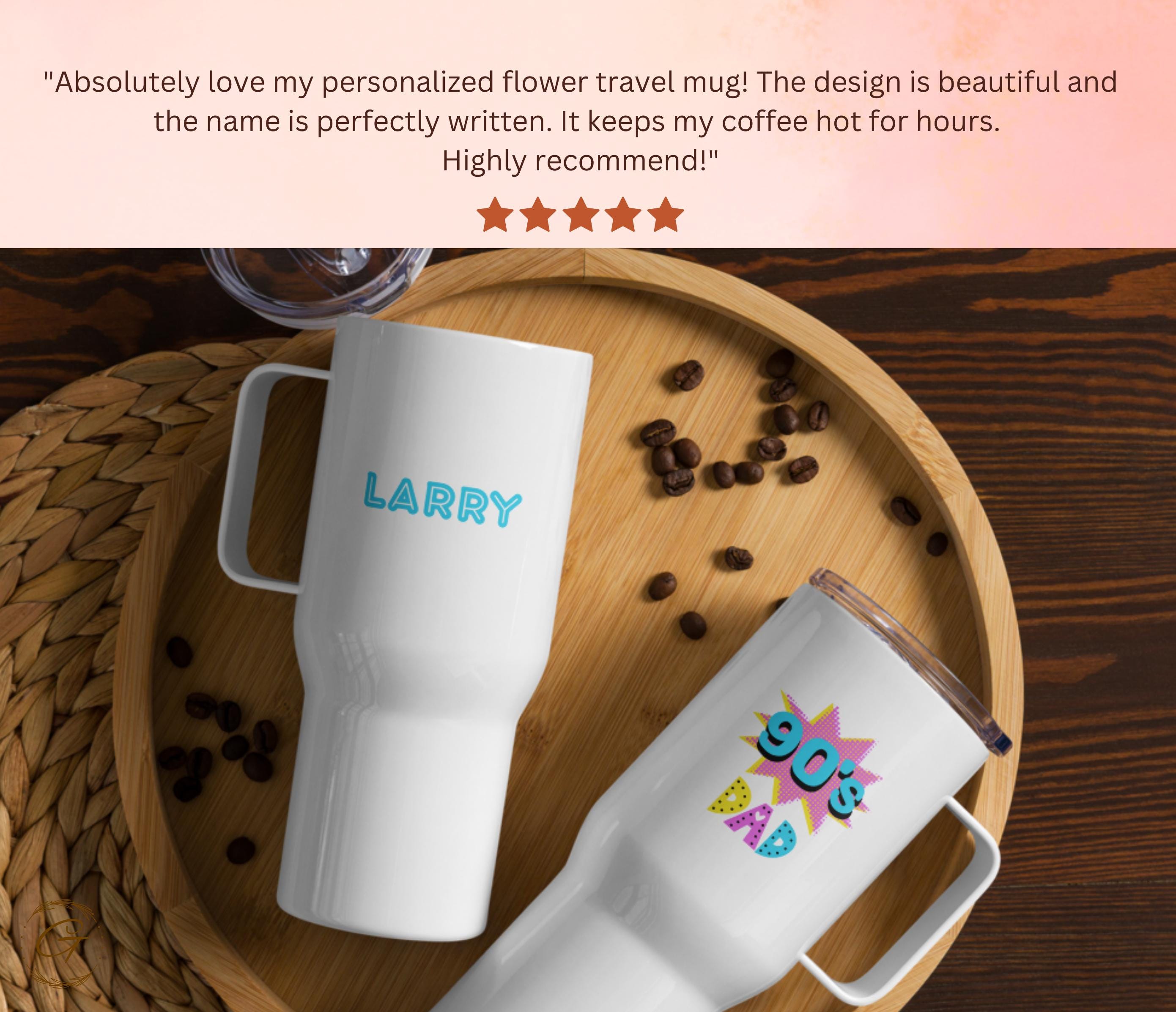 90’s Dad Travel Mug with Handle Retro Coffee Tumblers