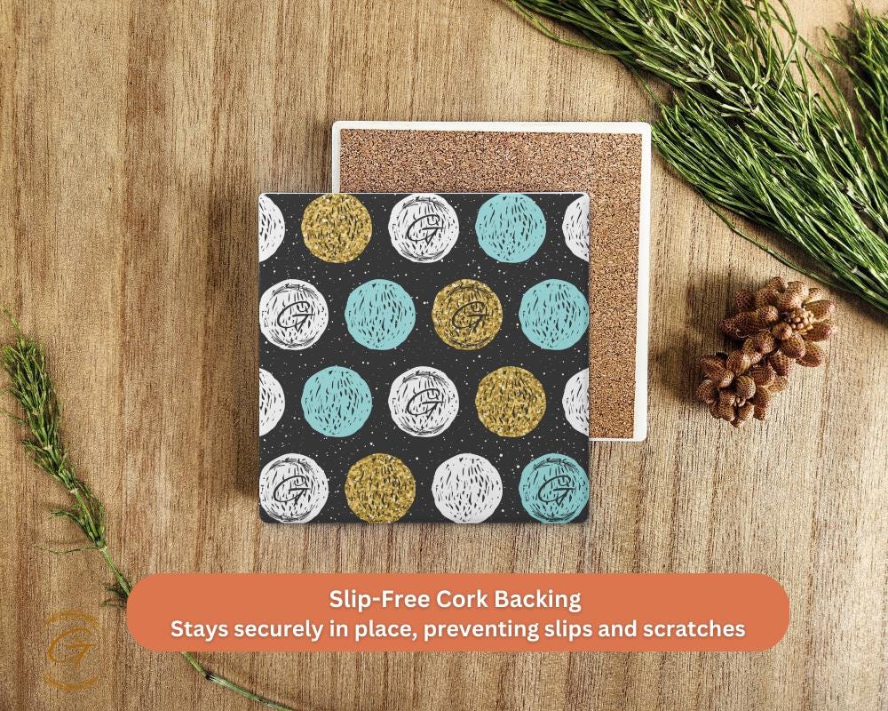 Soapstone Coaster with Astral Doodle G Design