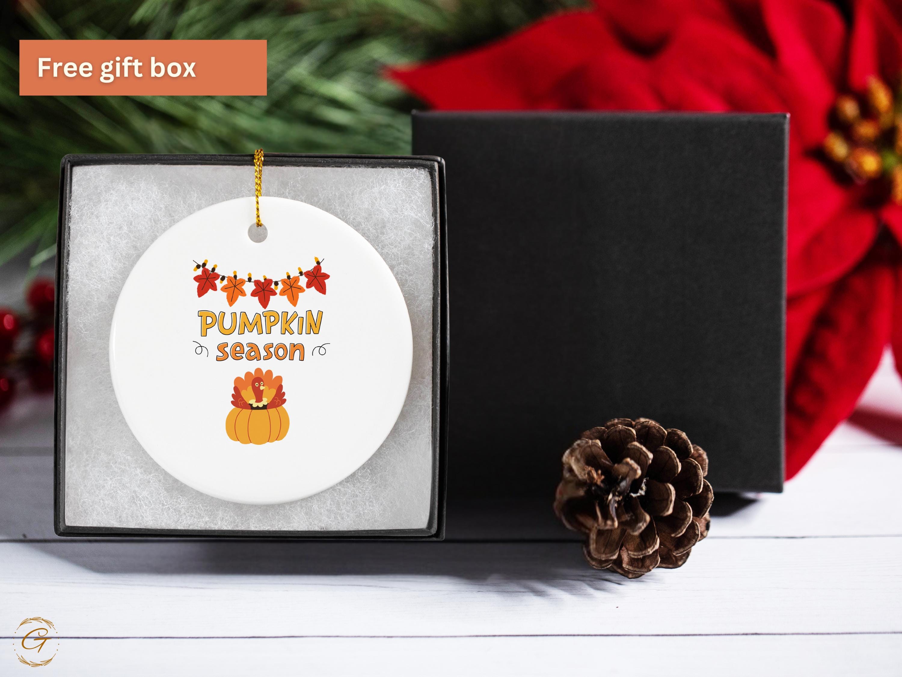Autumn Pumpkin Season Ornament, Fall Themed Decoration, Thanksgiving Turkey Decor, Seasonal Home Decor, Holiday Festive Ornament