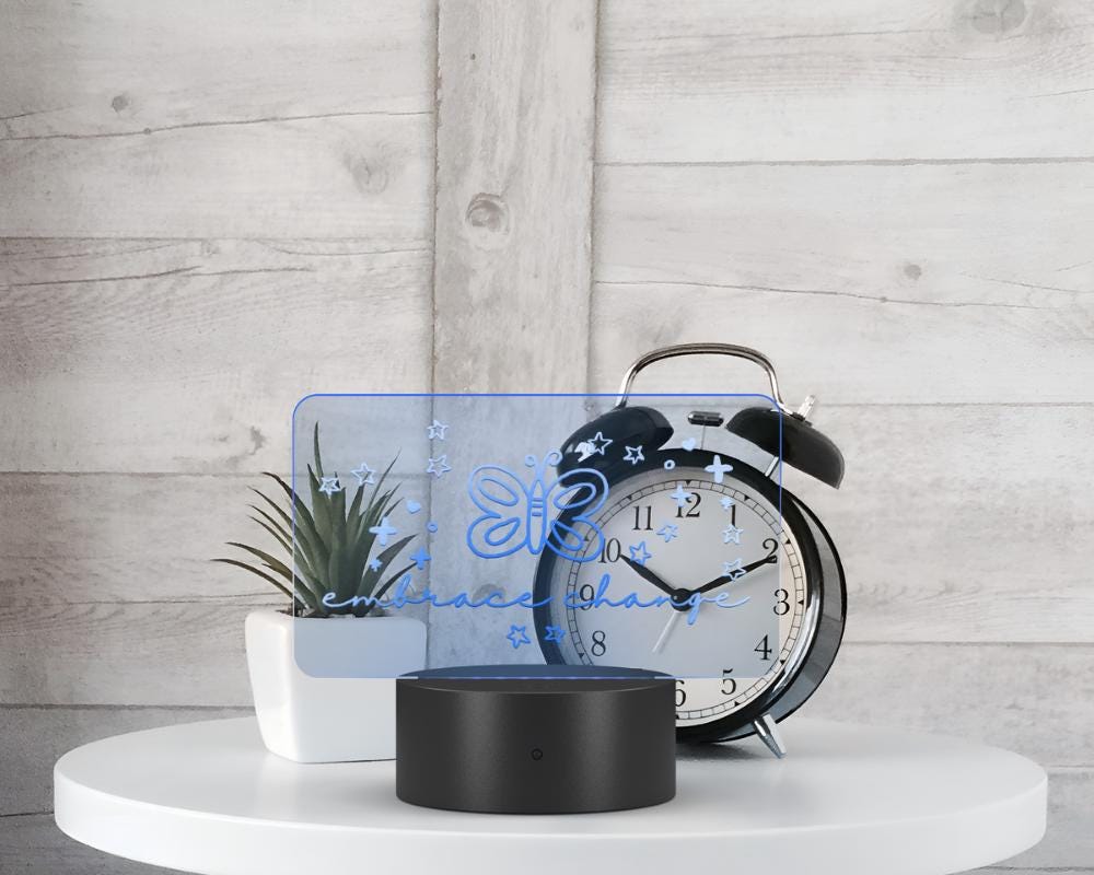 Embrace Change Name Plate Acrylic LED Light