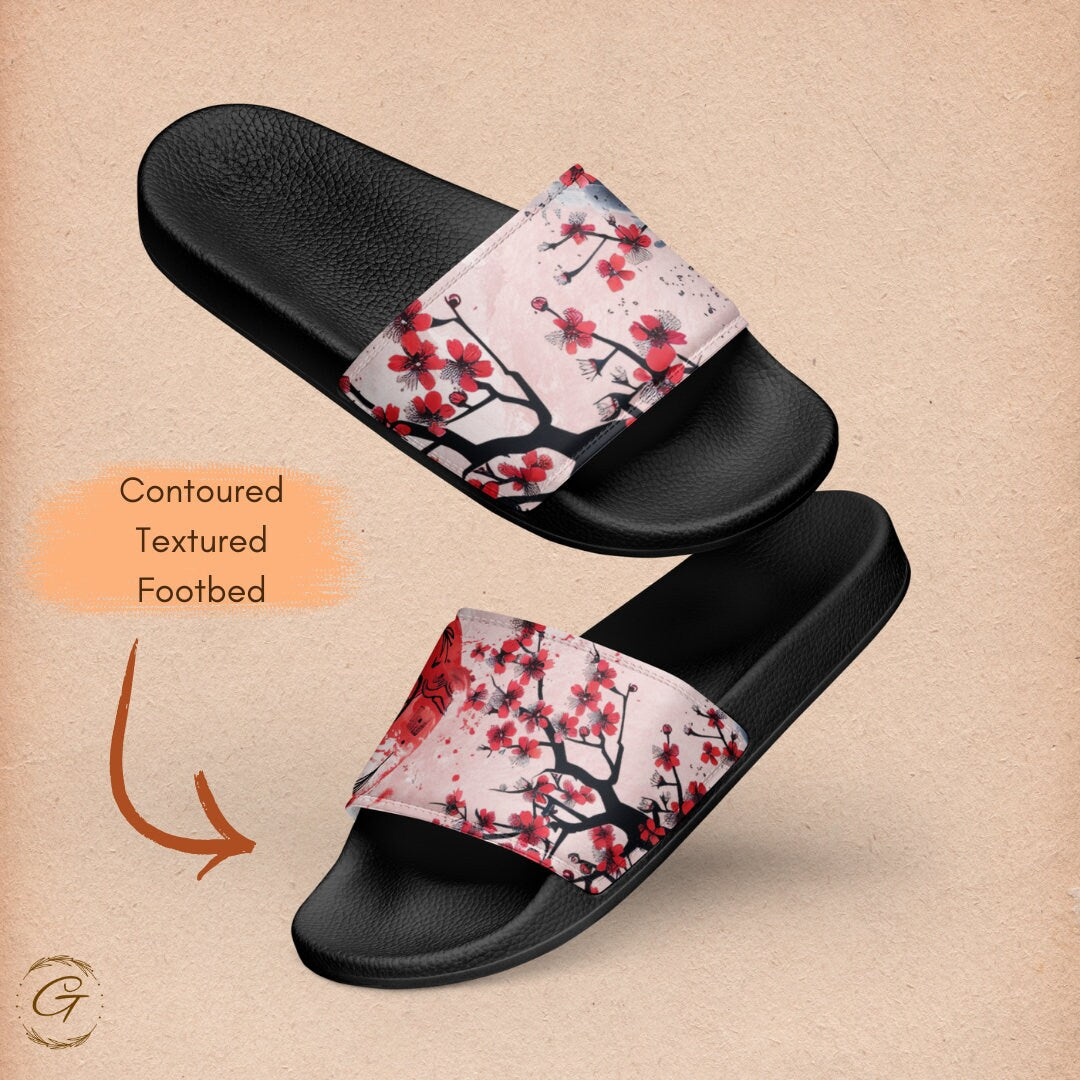 Japanese Oriental Design Men's Slides