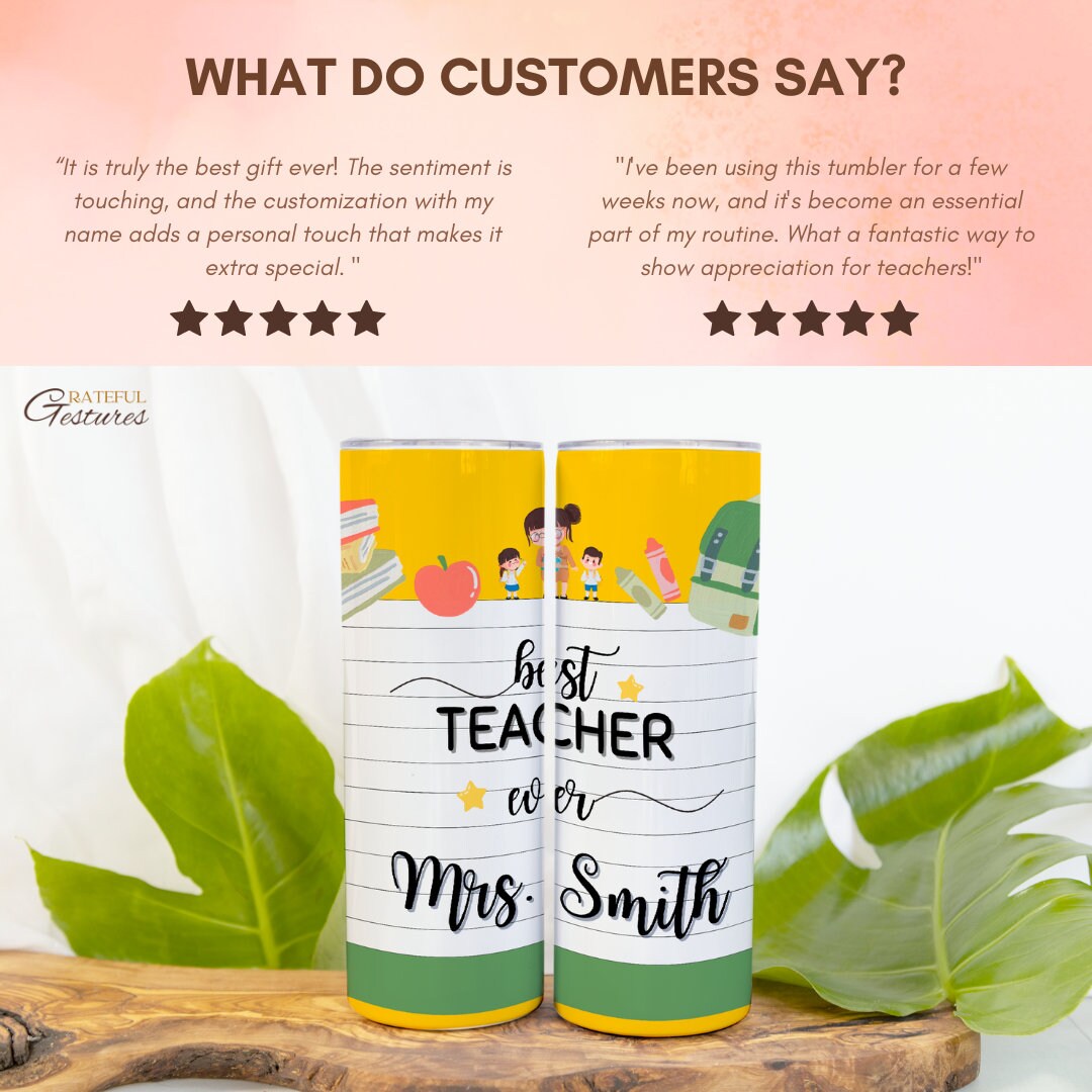 Best Teacher Ever Personalized Tumbler