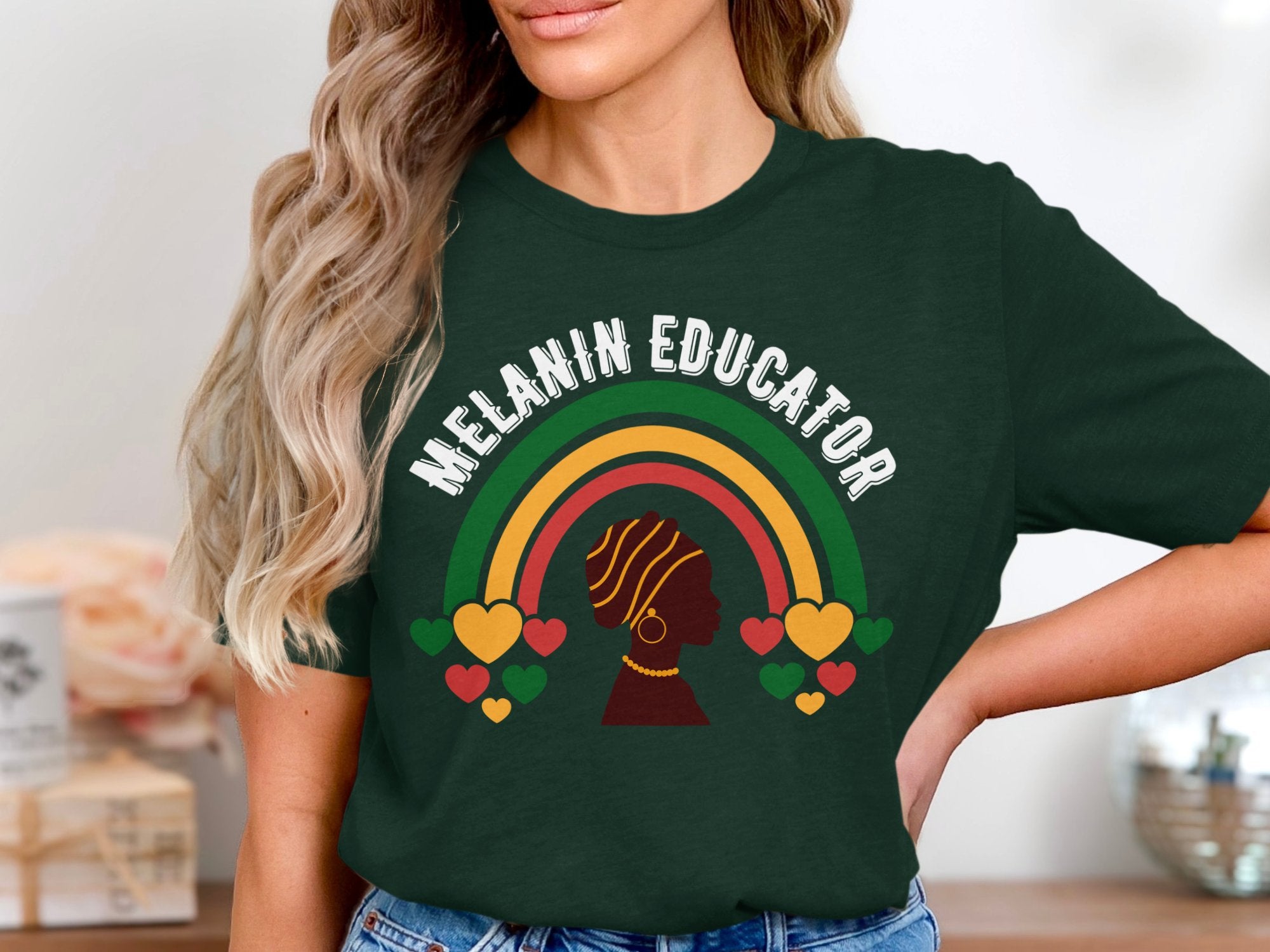 Empowering Melanin Educator Rainbow Hearts product type