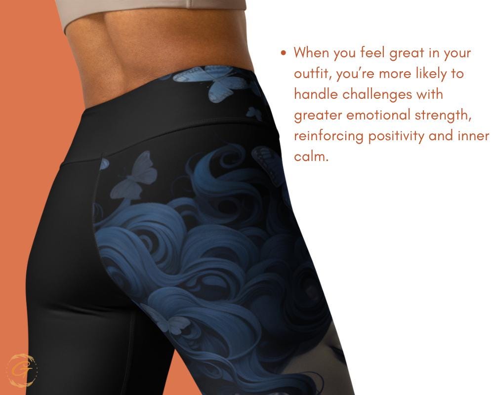 Mythical Boho Workout Pants, Fairy Goddess Activewear for Women