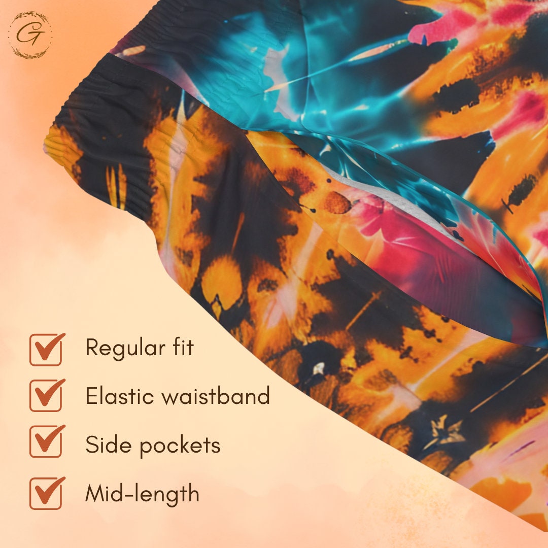 Tie Dye Vibrant AOP Swim Trunks