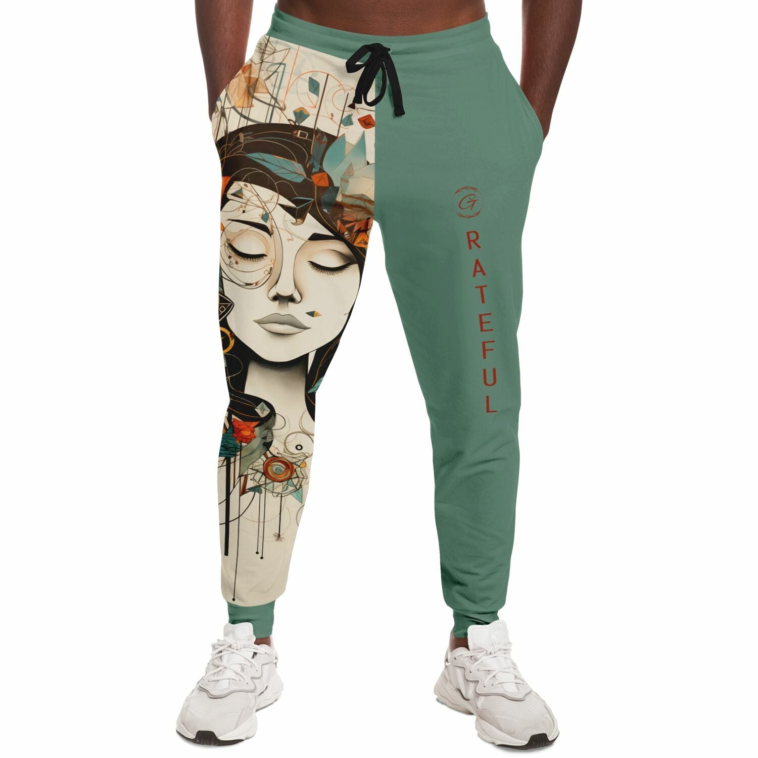 Boho Art Joggers – Abstract Female Portrait Sweatpants