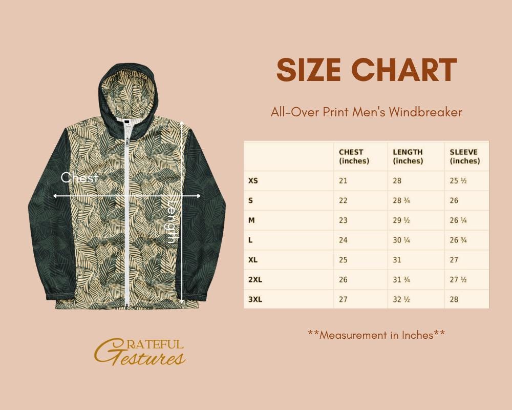 Men’s Windbreaker Leaves