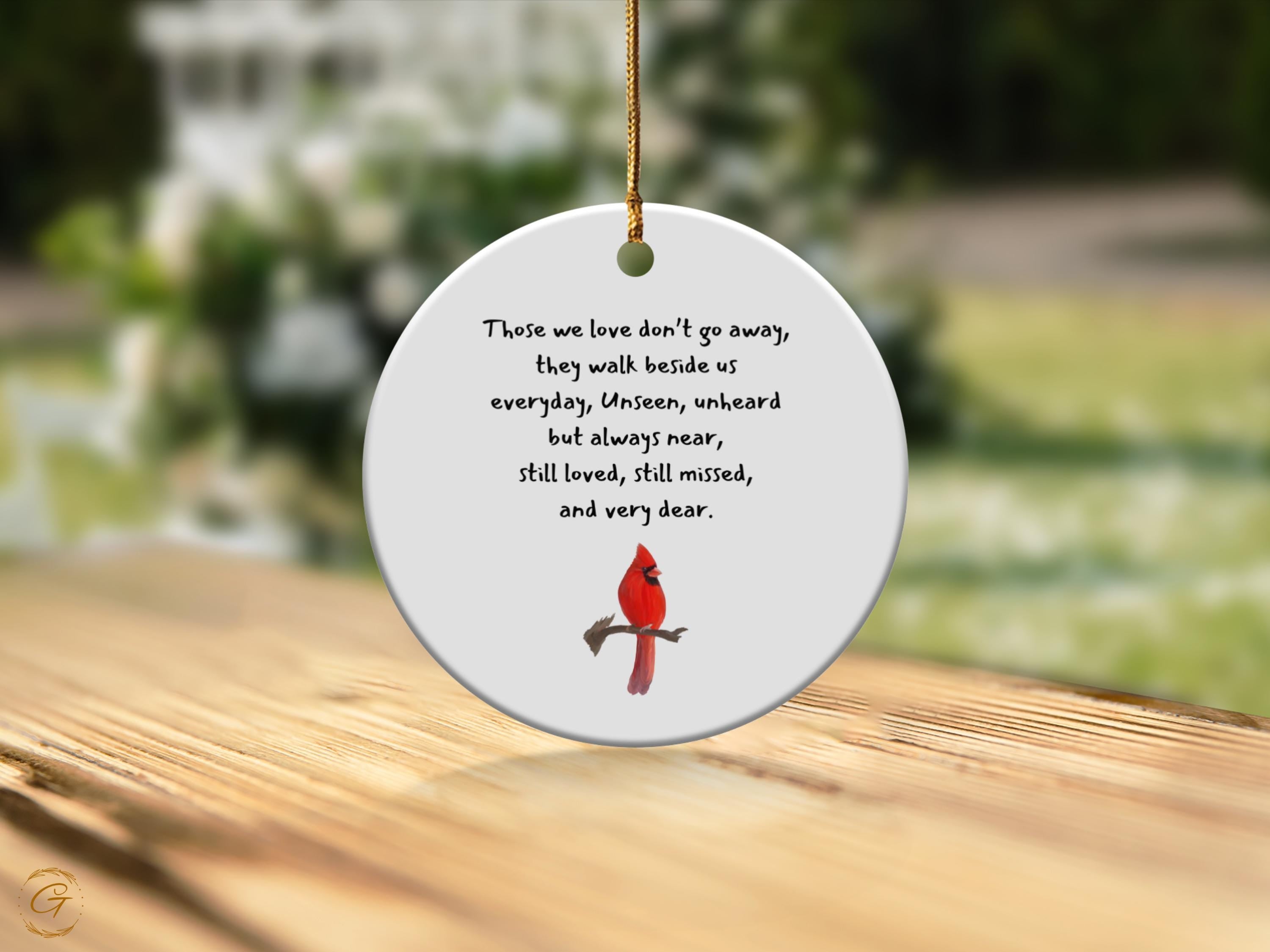Cardinal Pet Loss Ornament - Personalized Pet Memorial Keepsake |Pet Remembrance Gift | Sympathy Ornament for Pet Loss Memorial Pet Sympathy