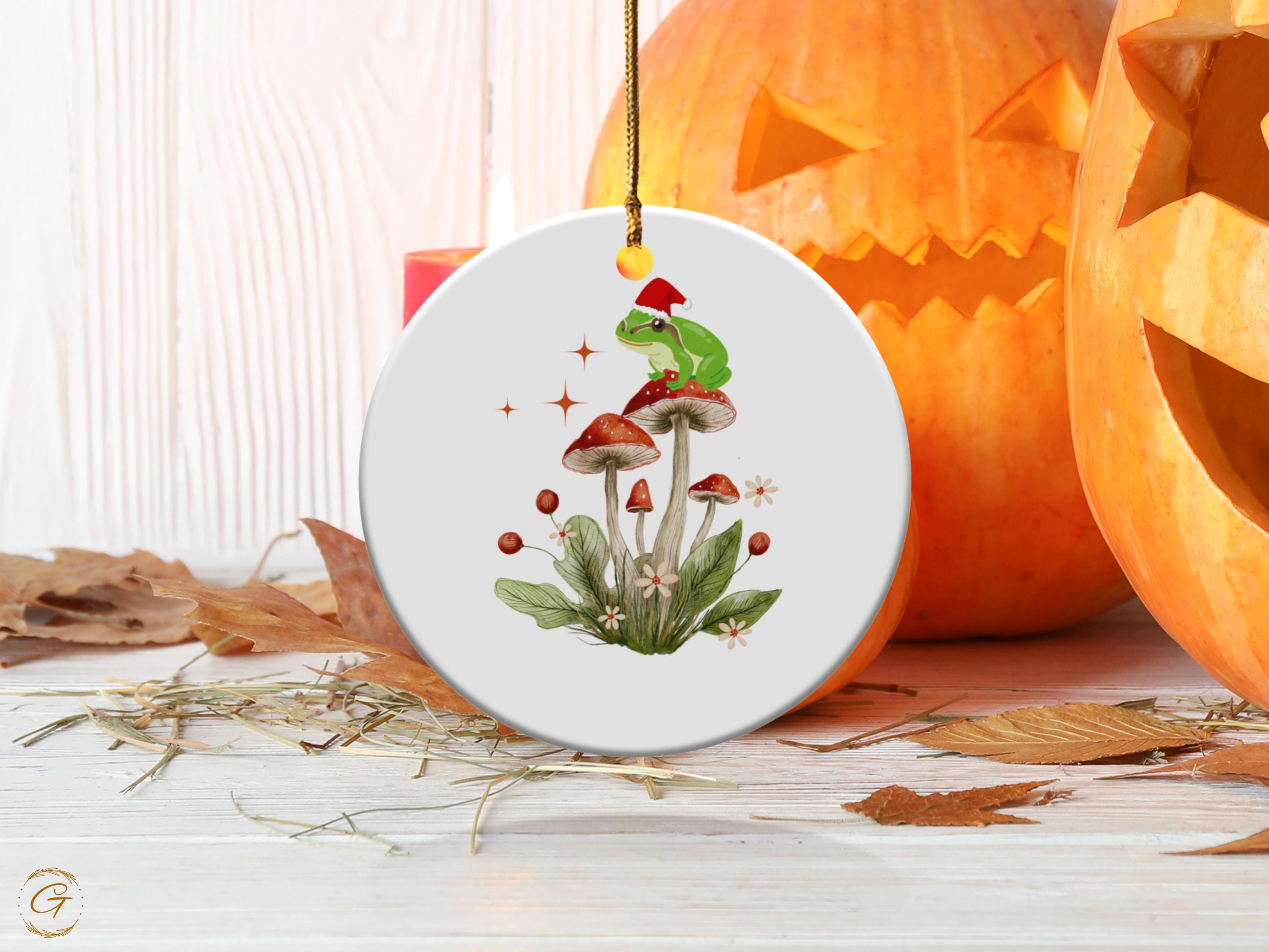 Whimsical Froggy Santa Ornaments, Christmas Decorations, Woodland Decor, Holiday Gift, Unique Festive Home Accent, Froggy Santa Holiday Gift