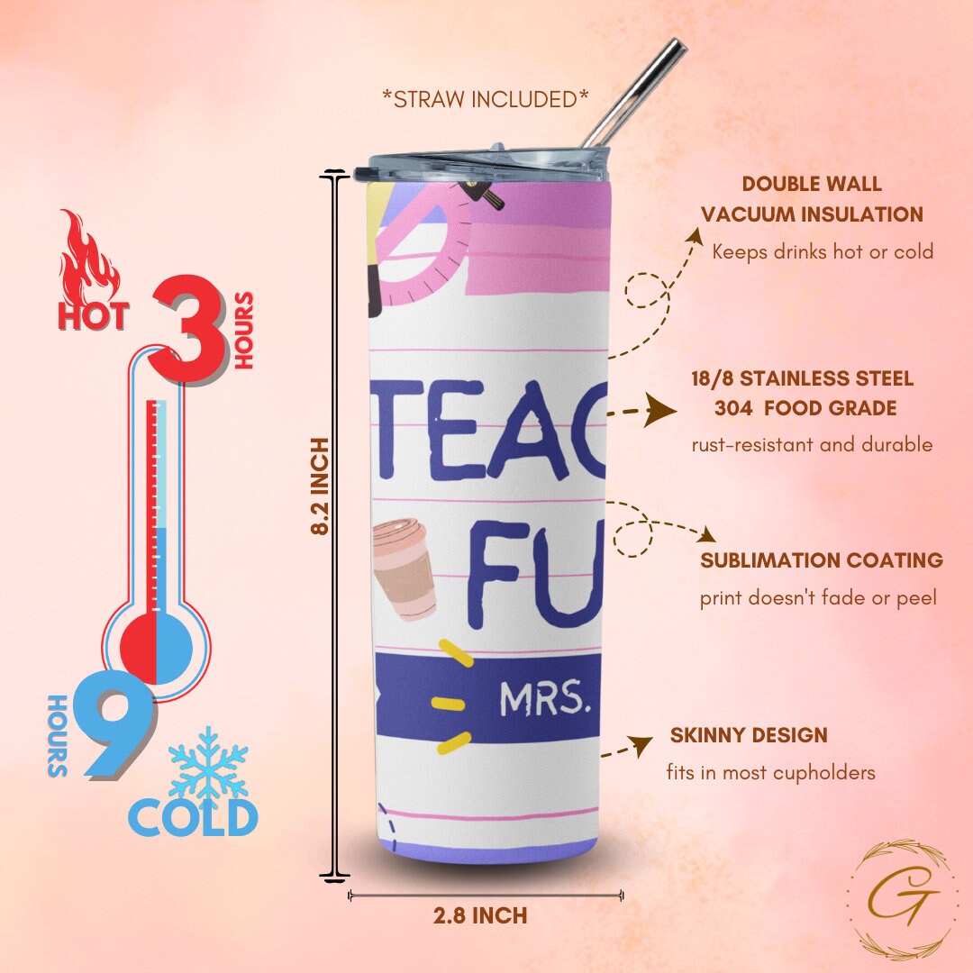 Teacher Fuel Custom Appreciation 20 oz Tumbler