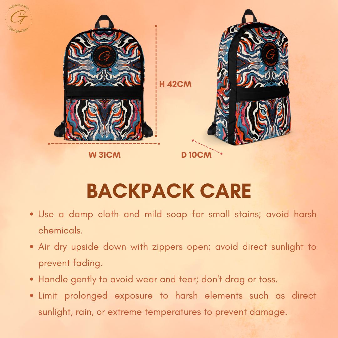 Retro Safari Print Backpack