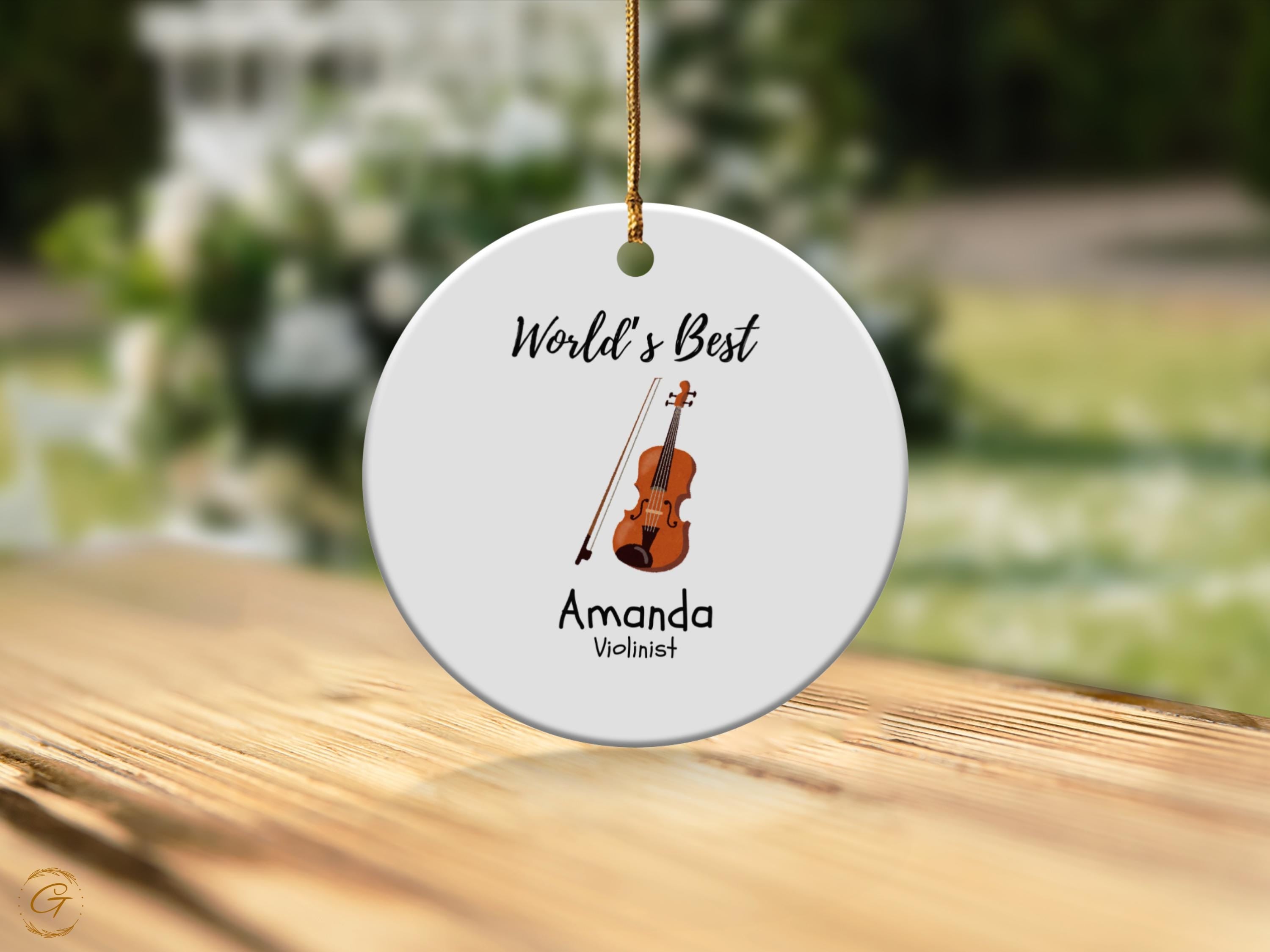 Personalized Violinist Ornament, Gift for Musicians, Unique Musician Gift, Custom Violin Ornament Gift for Violin Lover, Musician Ideal Gift
