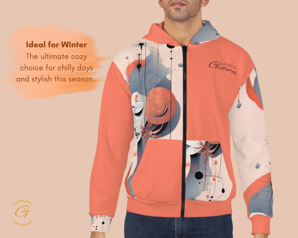 Quantum Pastel Design Unisex Zip Hoodie All-Over Print
