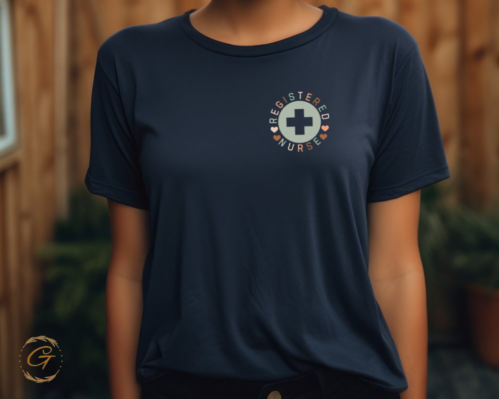 Registered Nurse Blue Graphic T-shirt product type