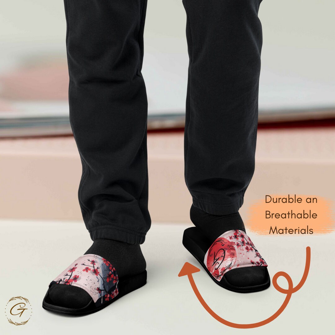 Japanese Oriental Design Men's Slides