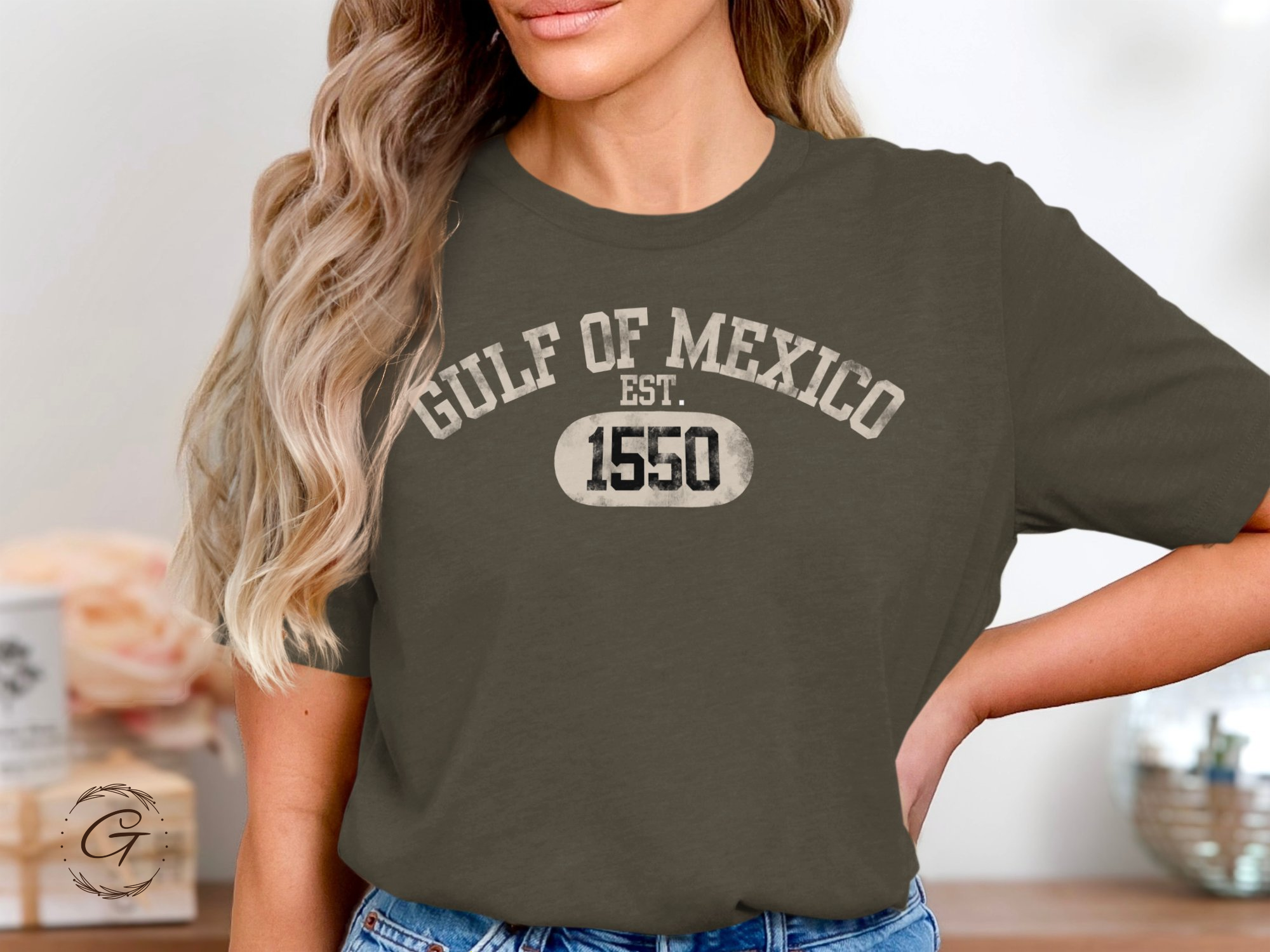 Gulf of Mexico Est 1550 Casual Graphic Shirt product