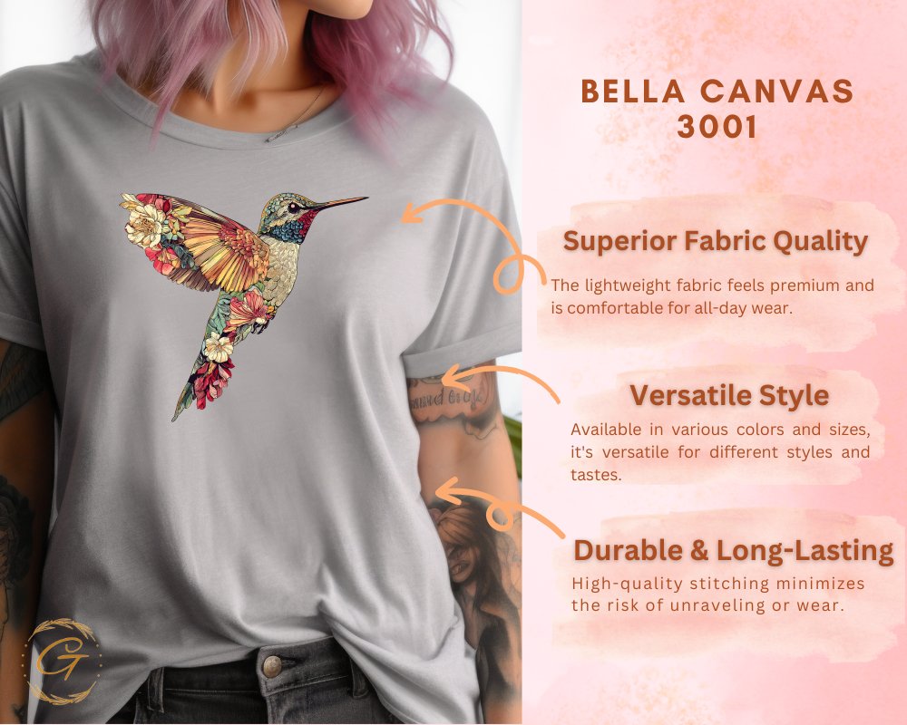 Colorful Hummingbird Graphic Print T-Shirt product