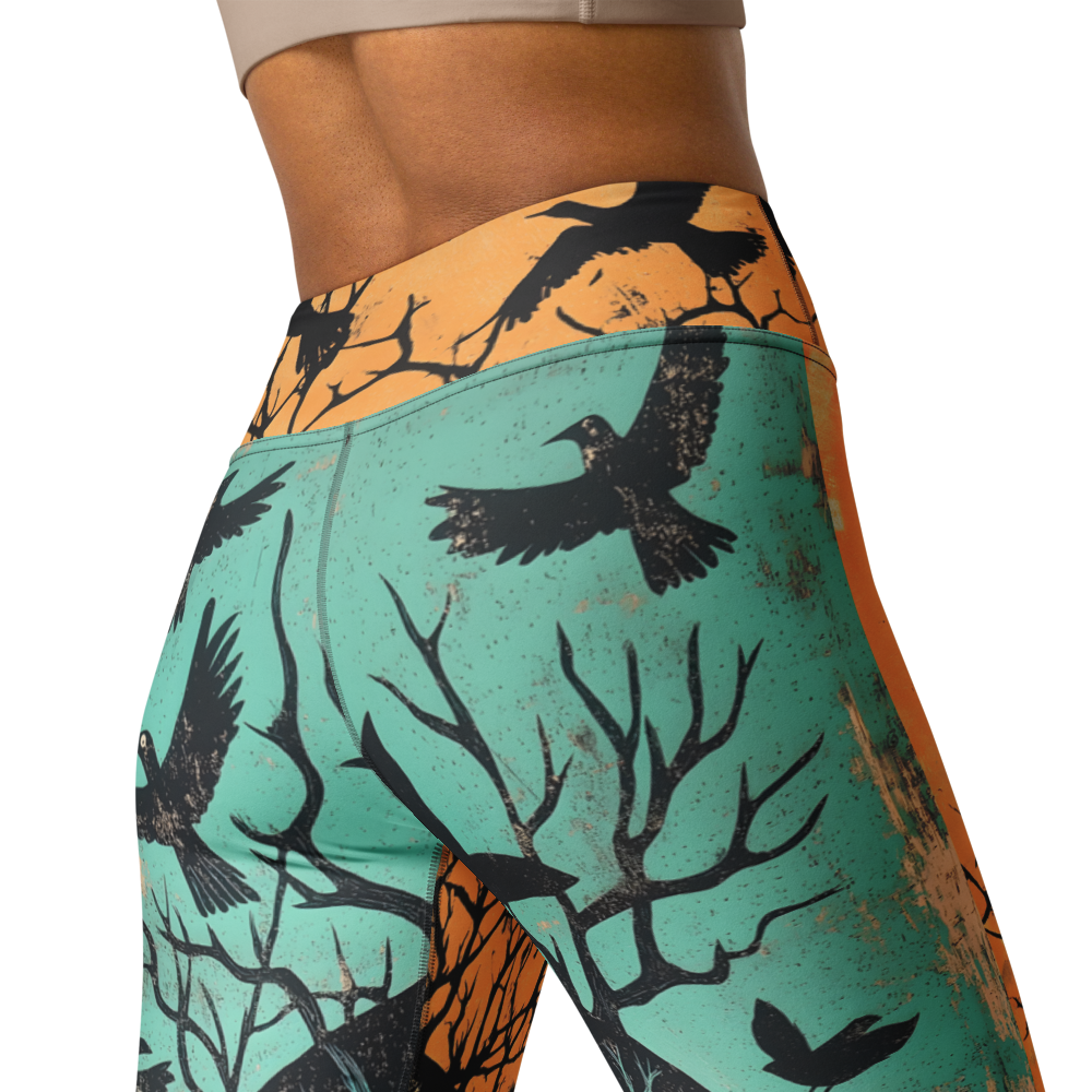 Crow Tree AOP Yoga Pants