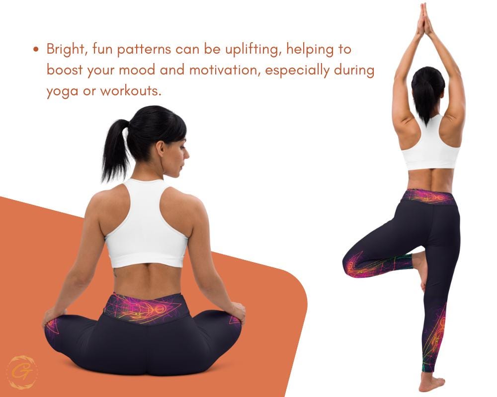 Vibrant Geometric AOP Yoga Leggings and Shorts - High-Waist, Flexible, AOP Activewear for Women, Ideal Gift for Yogis, Unique Activewear Fit
