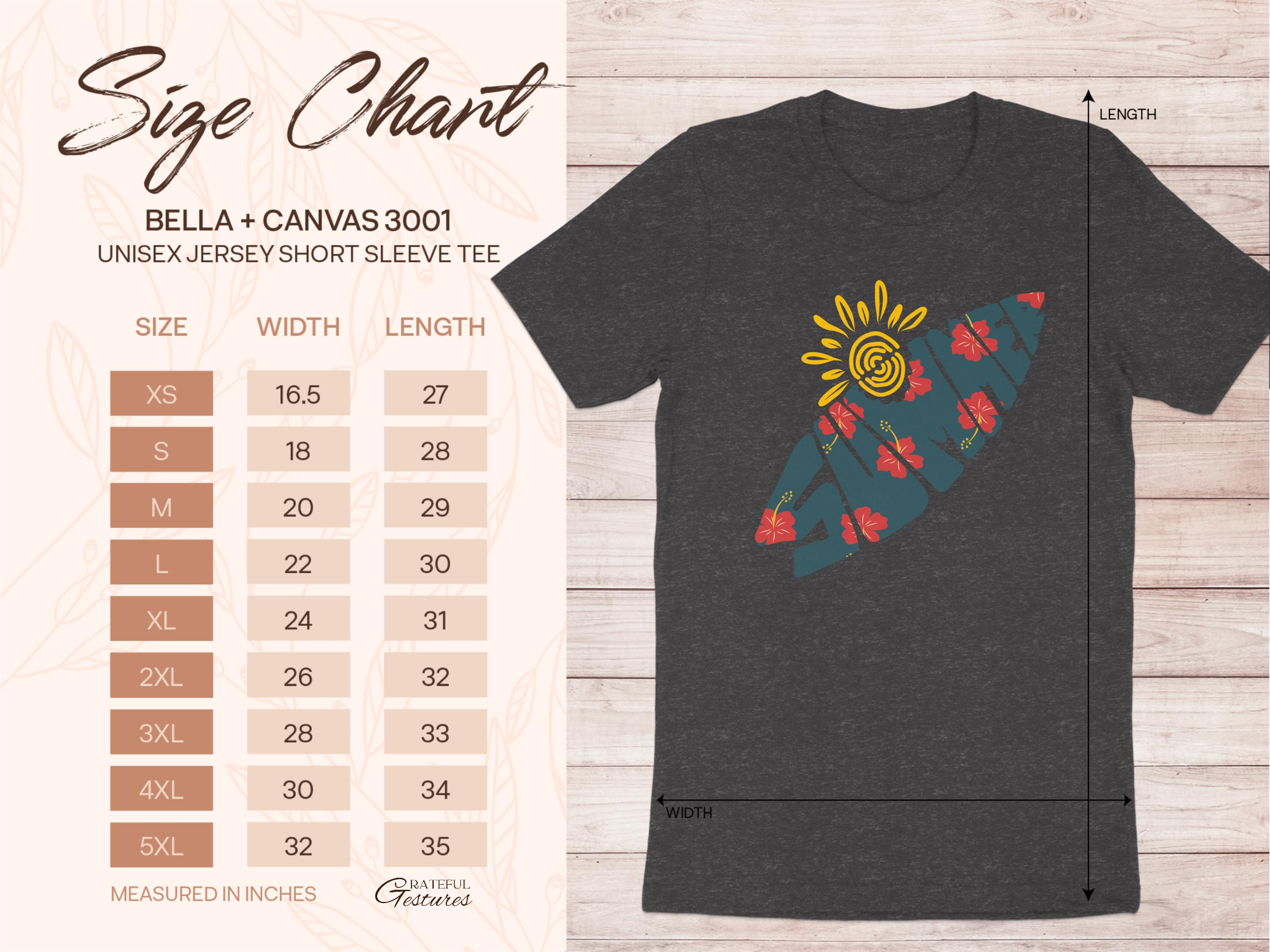 Sun and Roses Surfboard Graphic Unisex T-Shirt product