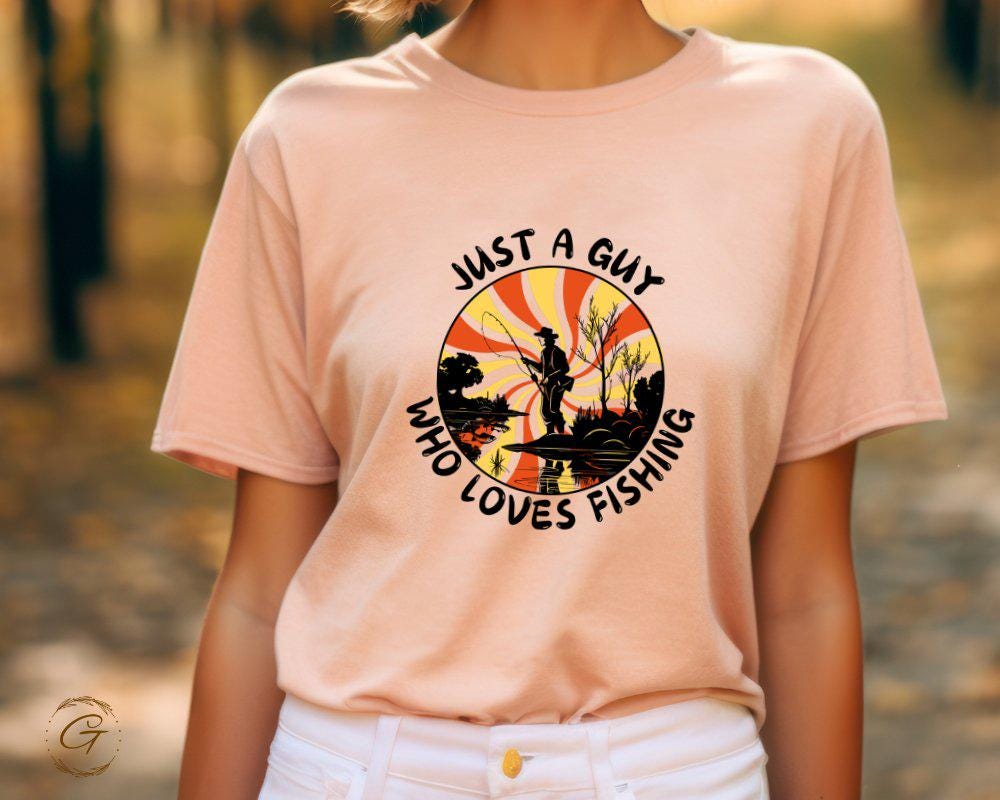 Hobby T-shirt 'Just a Guy Who Loves Fishing' Tee
