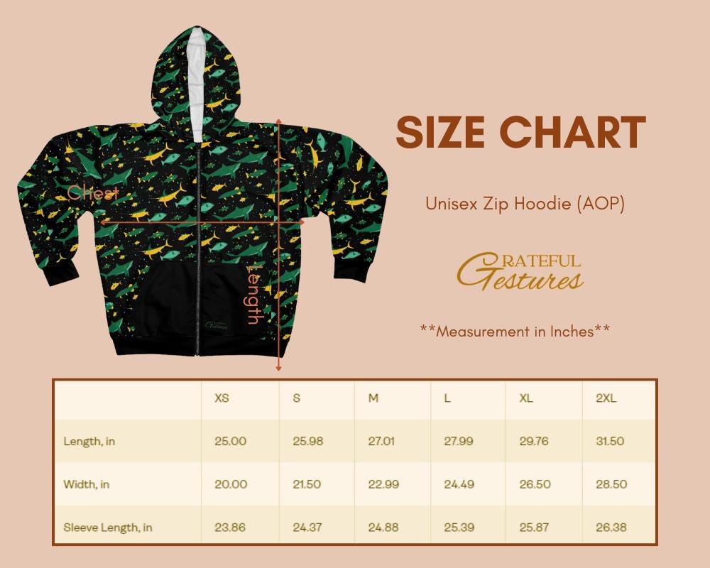 Fishing Design Unisex Zip Hoodie All-Over Print