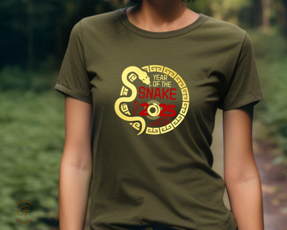Year Of The Snake 2025 Tee, Chinese Zodiac Snake Tee