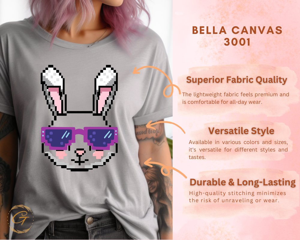 Pixel Bunny Wearing Shades T-Shirt Casual Wear product type