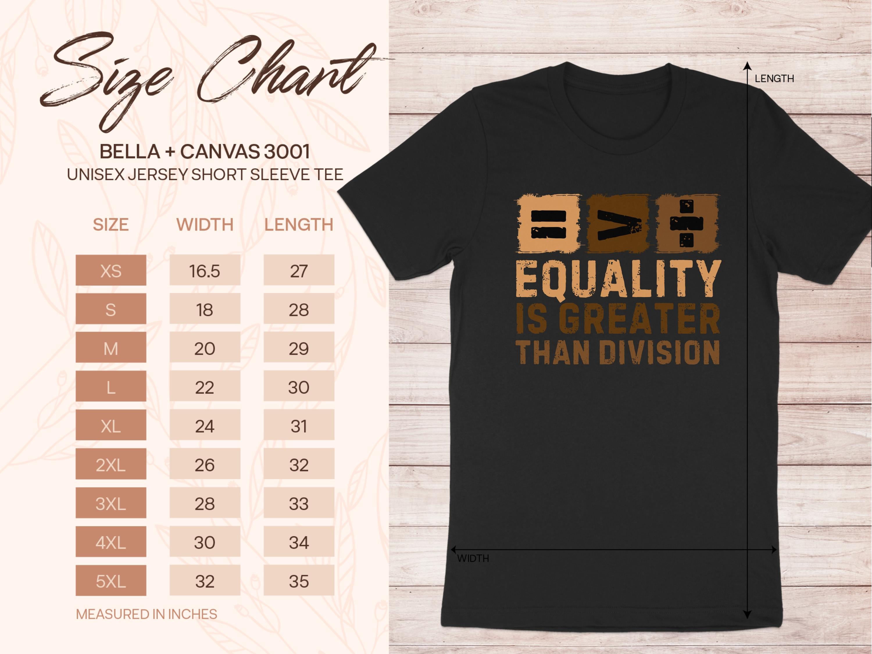 Equality is Greater Than Division t-shirt product