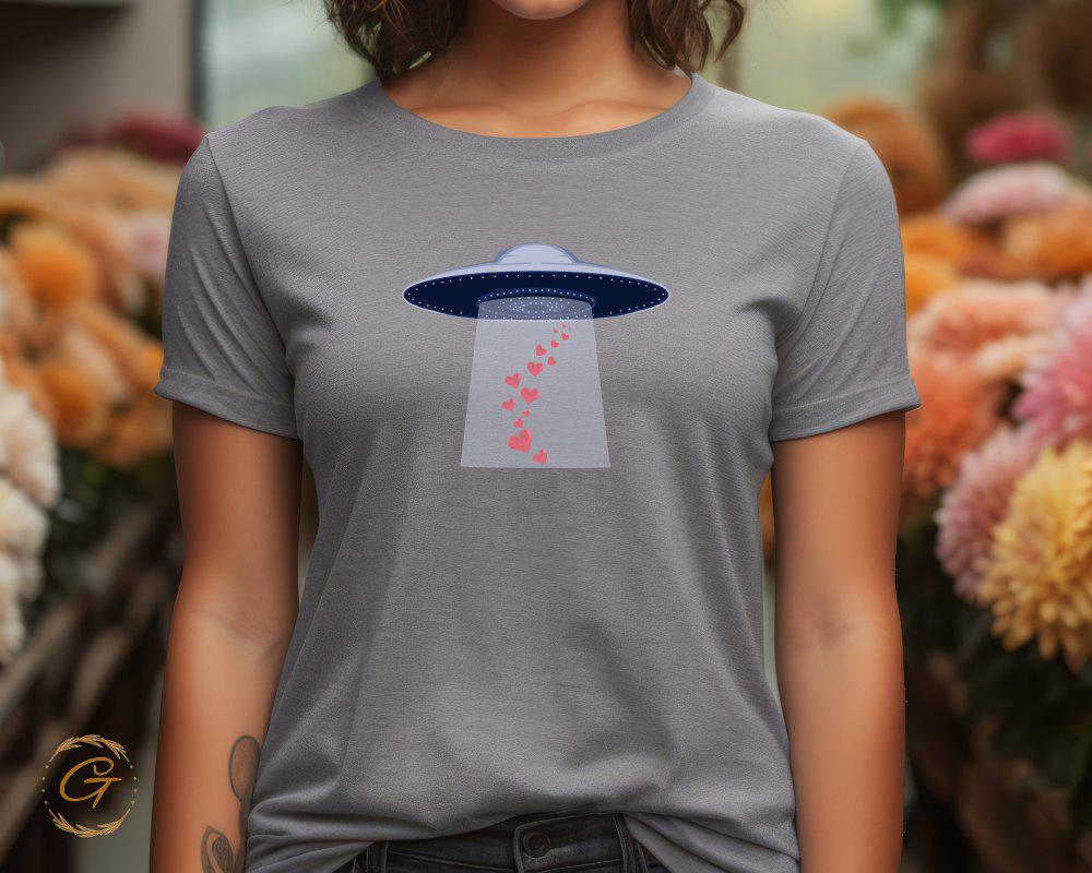 UFO Alien Abduction T-Shirt, Unique Space Graphic Tee