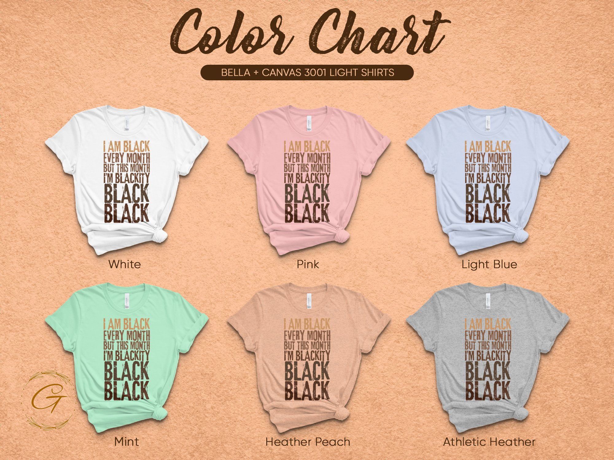I Am Black Every Month Printed Casual T-Shirt product
