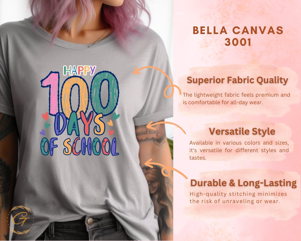 Happy 100 Days of School graphic t-shirt product
