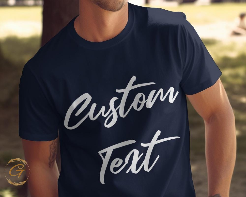 Personalized Text Design Tee, Personalized T-Shirt Unique Gift Idea
