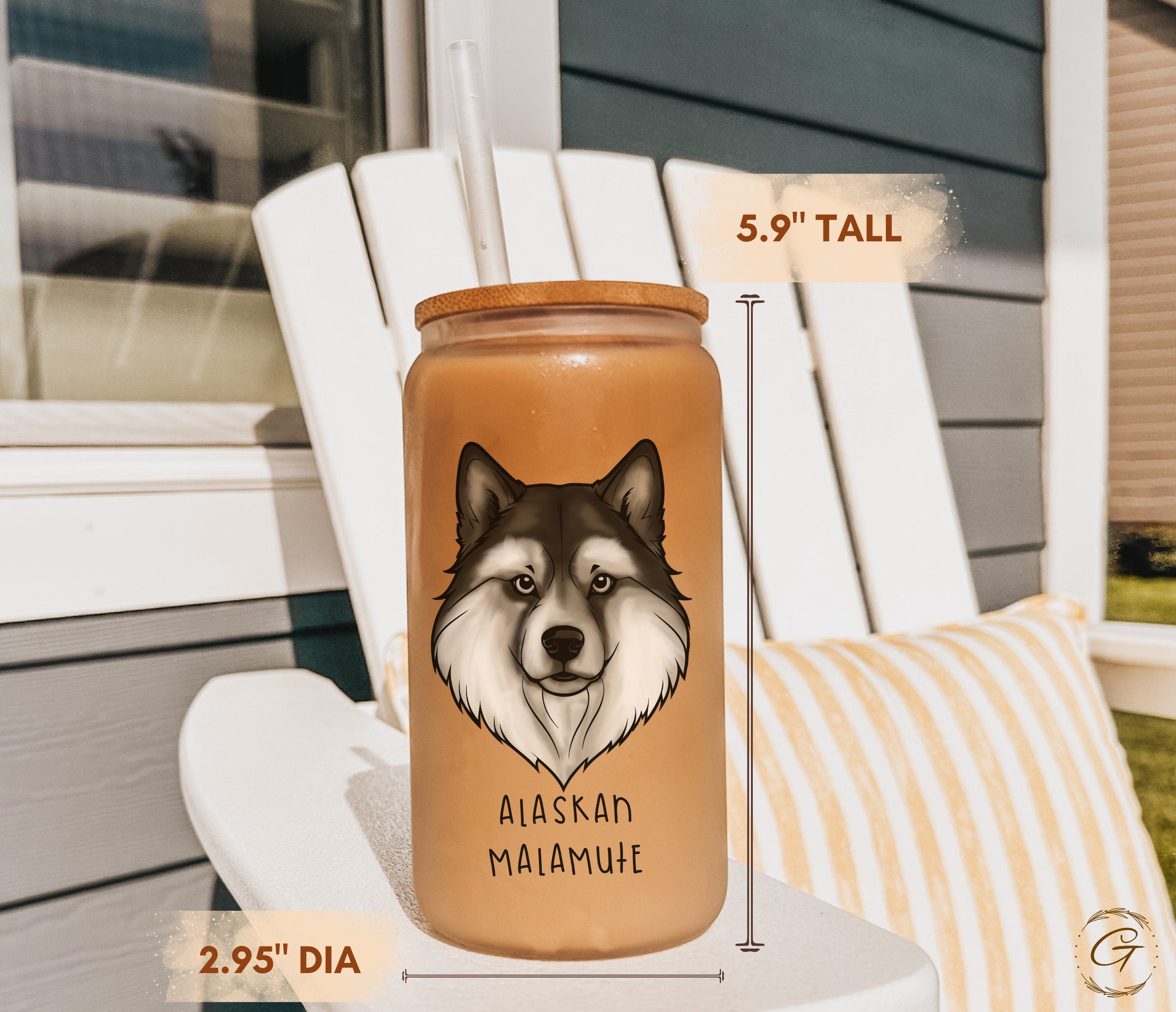 Custom Alaskan Malamute Dog Frosted Tumbler with Name Premium Dog Lover Gift Personalized Glassware for Special Occasions Thoughtful Present