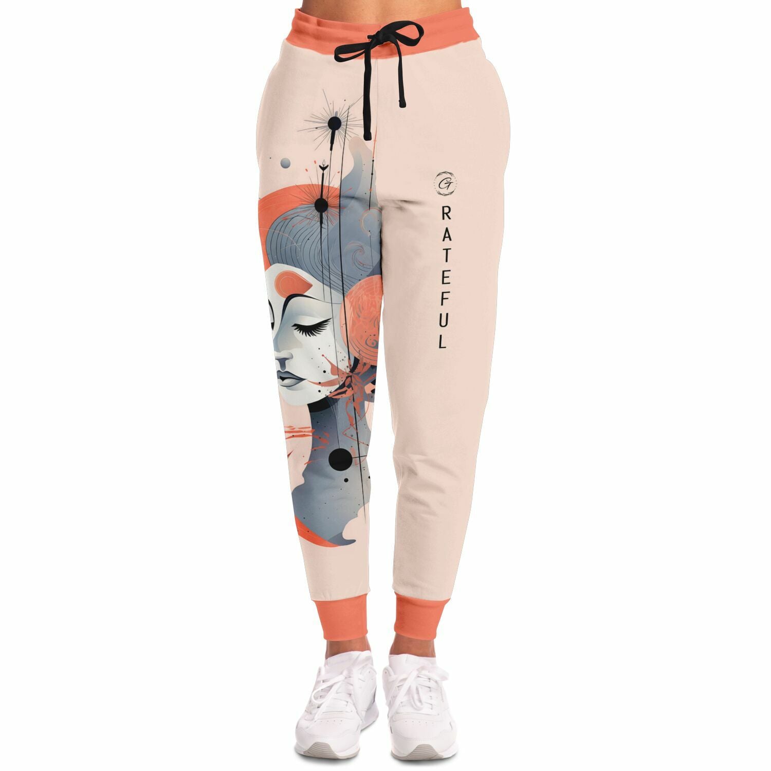 Surreal Cosmic Goddess Joggers – Abstract Feminine Art Sweatpants