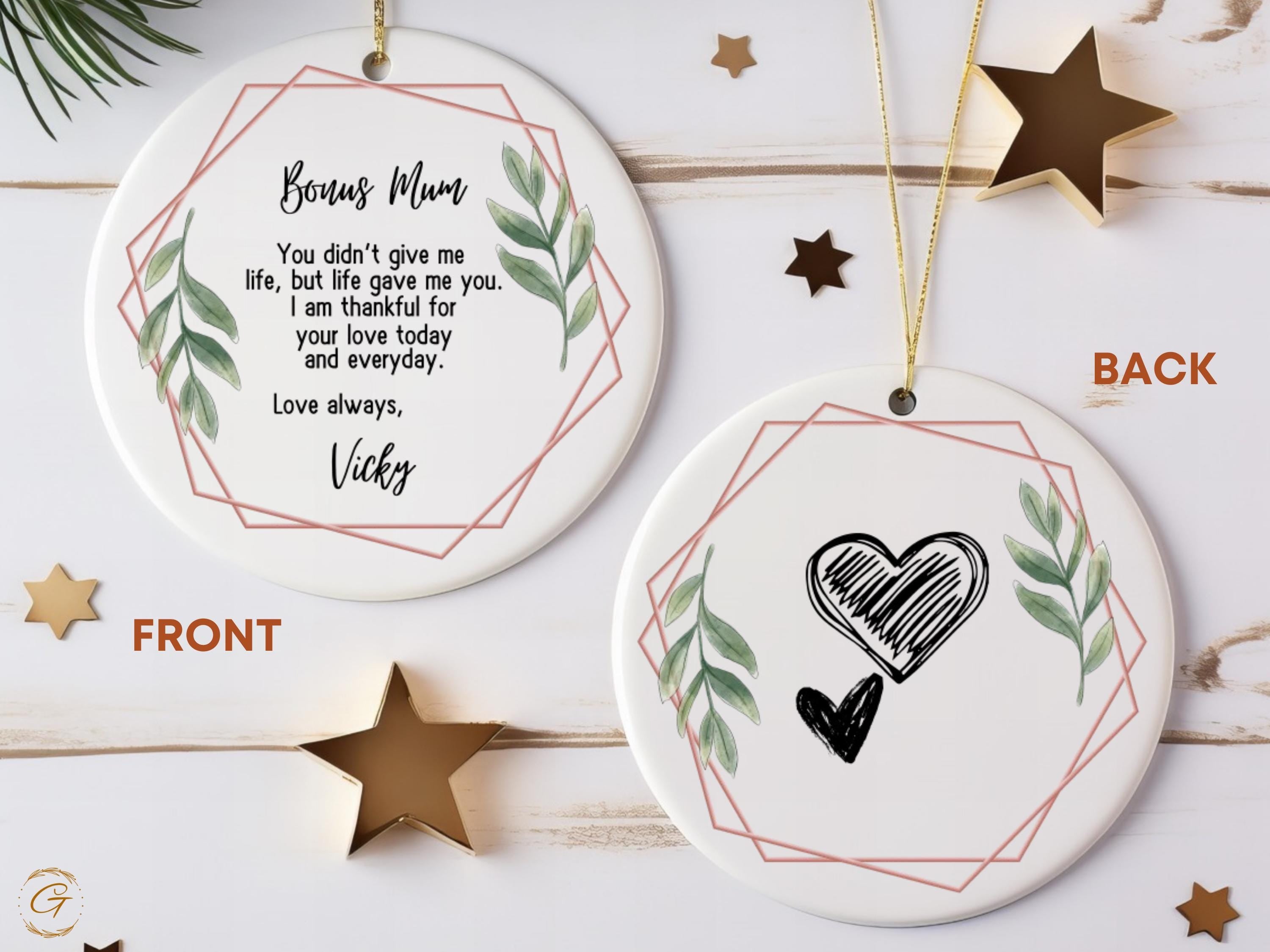 Personalized Step Mum Ornament 2024, Mum Christmas Gift